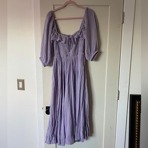 Lilac free people oasis midi dress size XS